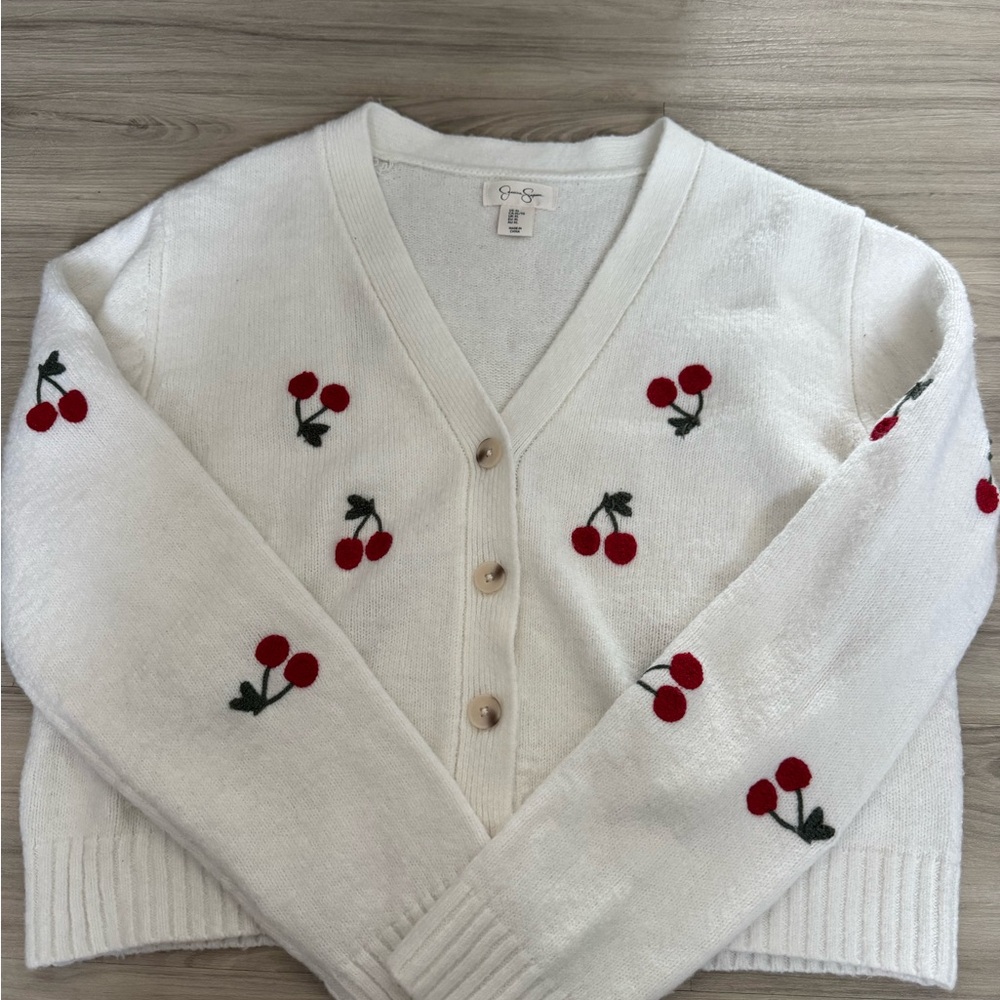 Jessica Simpson | Soft Cardigan with Cherry Embroidery
